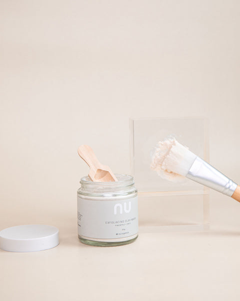 Exfoliating Clay Mask - Natural Ingredients, Nu Organics